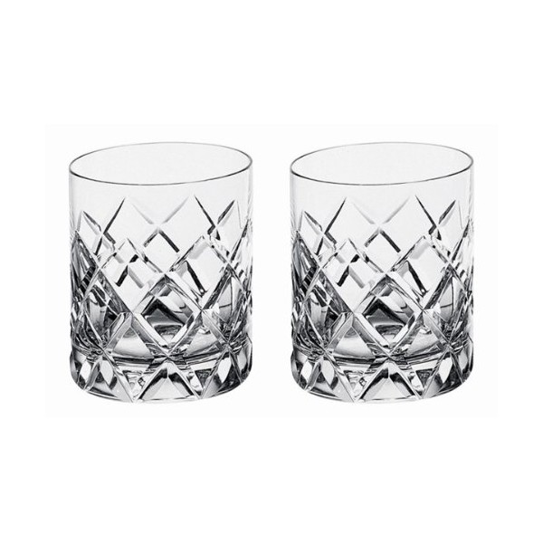 Orrefors Sofiero Double Old Fashioned Glass, Set of 2, 2 Count (Pack of 1), Clear