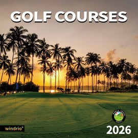 2026 Wall Calendar,Calendar 2026, July 2025 - December 2026, Wall Calendar Golf Courses, 12" x 24" Opened,Full Page Months Thick & Sturdy Paper for Gift Perfect Calendar Organizing & Planning