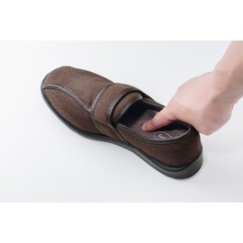 [Dandelion Biyori] Care Shoes, Walk, Dark Brown, 9.4 - 9.6 inches (24.0 - 24.5 cm), 3E