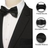 HUIQIHANG Men's Bow Tie, Adjustable bowtie, Classic Solid Color Pre-Tied