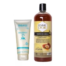 Salerm 21 Acondicionador 200ml + Shampoo Lacios Femme Dor 1l