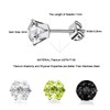 Artskin 3 Pairs Women's Stud Earrings Titanium Hypoallergenic Earrings Cubic