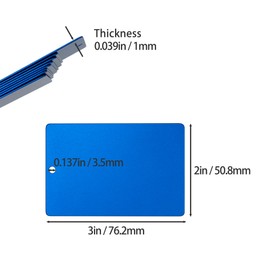 StayMax Anodized Aluminum Engraving Blanks 2x3 Inch 25 Pack (Blue)