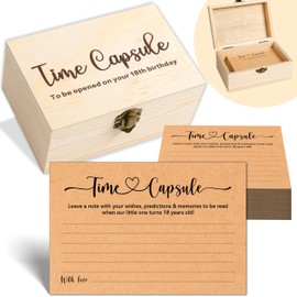 Warmther Time Capsule Box 1st Birthday Party Activities, First Birthday Party Games Favors for Girls or Boy, 1st Gifts for Party Decorations