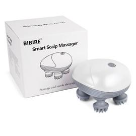 BIBIRE Electric Scalp Massager, Wireless Hand Massager for Dogs and Cats, IPX7 Scalp Massage Brush for Full Body Massage, Hair Growth and Stress Relaxation