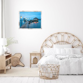 JCJMY JCJMY 14x19 Picture Frame Black for Poster Photo Picture, Horizontal and Vertical Formats for Wall Hanging, 14 x 19 Wall Gallery Poster Photo Frame with Shatter Resistant Plexiglass,Rustic White