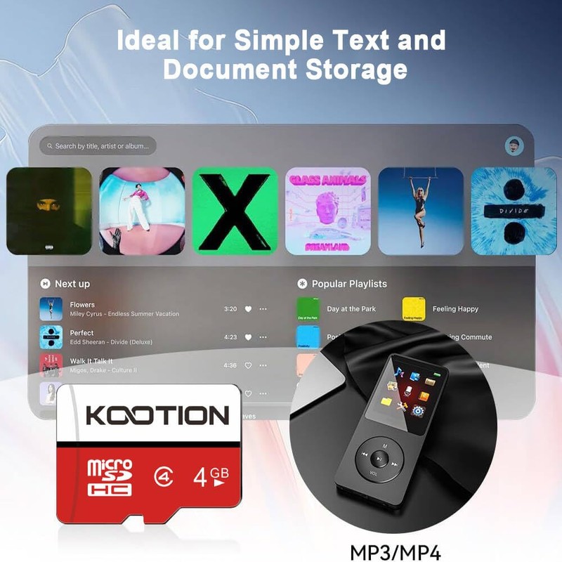 KOOTION 4 GB Micro SD Cards 5-Pack, Class 4 MicroSD