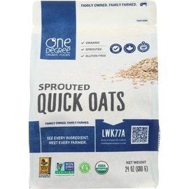 One Degree Organic Foods Organic Quick Oats - Sprouted - Case of 4-24 oz