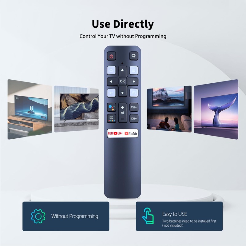 RC802V FNR1 Replacement Infrared Remote for TCL Android 4K Smart