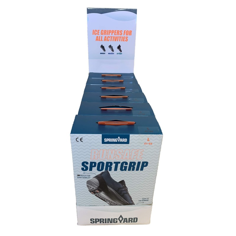 Springyard RunSafe SportGrip Shoe Spikes Safety, black
