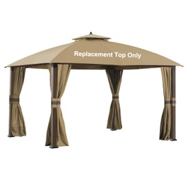 SCOCANOPY Beige Gazebo Replacement Cover Fit for 10X12 Eagle Brooke Soft Top Model A101007600, A101007603, A101007604,