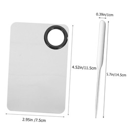 VICASKY 1 Set Makeup Mixing Tray with Spatula Cosmetic Palette for Foundation Easy Clean Color Mixing Plate for Liquid Foundation Lipstick Eyeshadow and Paint Color