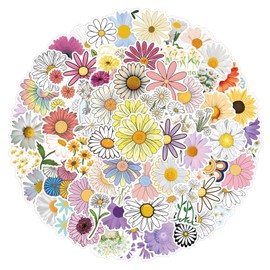 Stickers for Daisy Water Bottle|110 PCS Daisy Vinyl Waterproof Sticker for Water Bottle Laptop Skateboard Phone Car Decals Gifts for Kids Teens Adults for Party Favors Supplies Decor