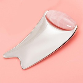 Mikinona Rose Quartz Board Beauty Device Tools Face Roller for Eye Face Massage