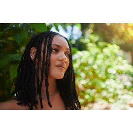 Linkmai Inter Dreadlock Extensions 100% Human Hair for Men/Women/Kids, Full Handmade Locs Extensions, 20 Strands, 8-18 Inch Length, 0.2-0.6 cm Width, Can Be Dyed, Bleached, and Curled (0.2CM, 8Inch)