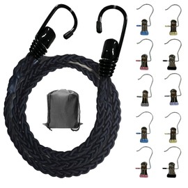 Universal Tri-Braided Cord Drying Clothesline, Retractable Portable Clothesline for Travelling or Camping. Laundry Drying Clothesline with Non-Slip Hook Clips for Indoor and Outdoor use