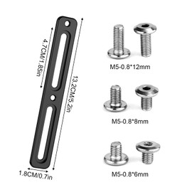 Bicycle Bottle Holder Adapter, Bicycle Bottle B Wheel Mounting Base Adjustable Cage Holders in Old Position Bottle Holder for MTB Road Bike Mountain Bike (2 Slots, Black)