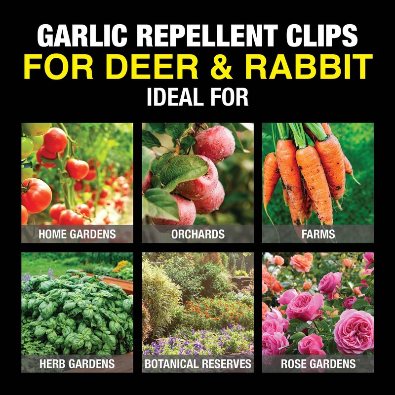 The Giant Destroyer 700 Garlic Rabbit and Deer Repellent Clips