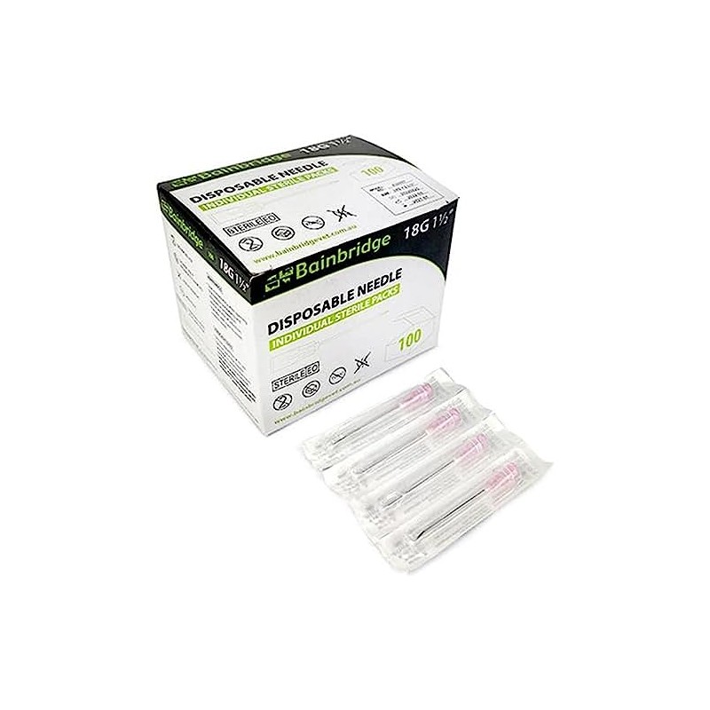 Bainbridge 21 Gauge Disposable Needle, 1-Inch (Box of 100)
