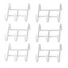 NYGHMY 6-Pack Wire Shelving Hooks - 3-Hook Hanging Organizer Attachments,