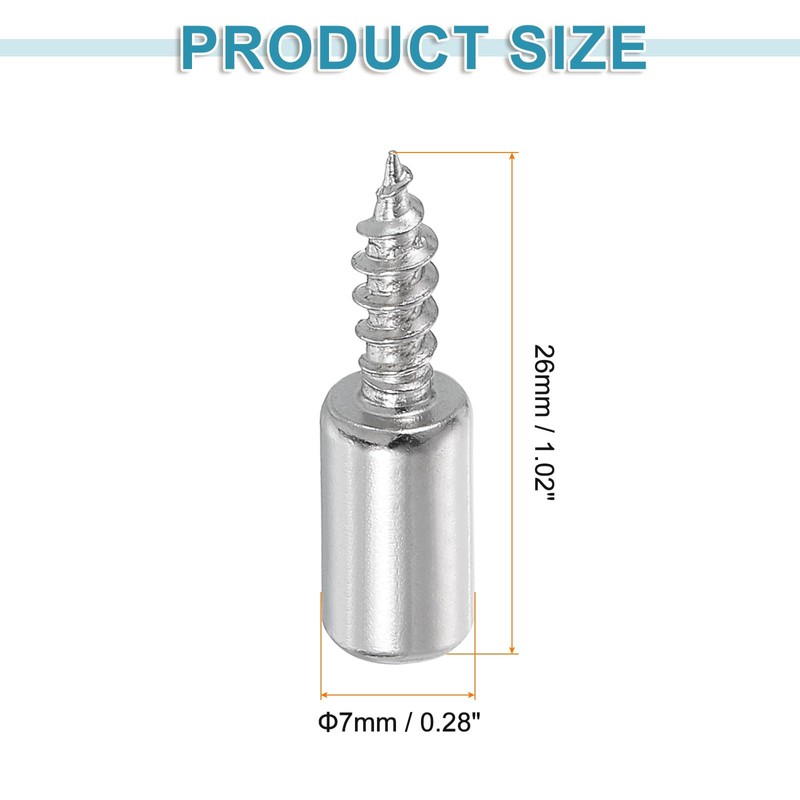 sourcing map 160 Pcs Self-Tapping Screws, Shelf Support Pegs with