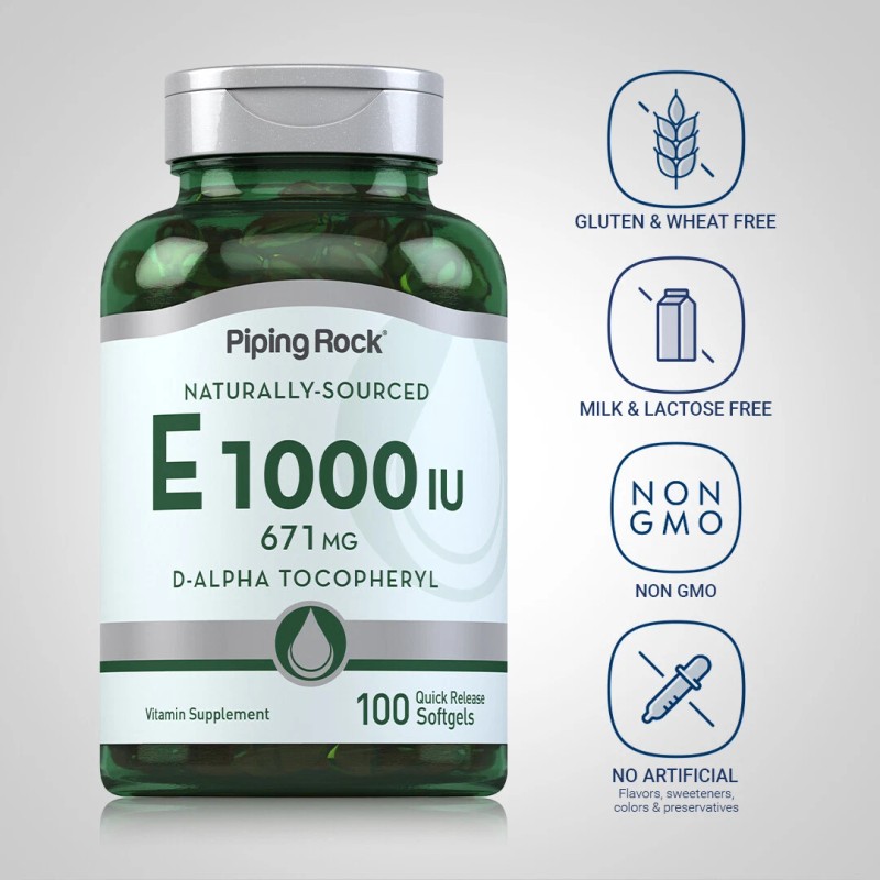 Vitamin E 1000 IU Softgels | 120 Count | With