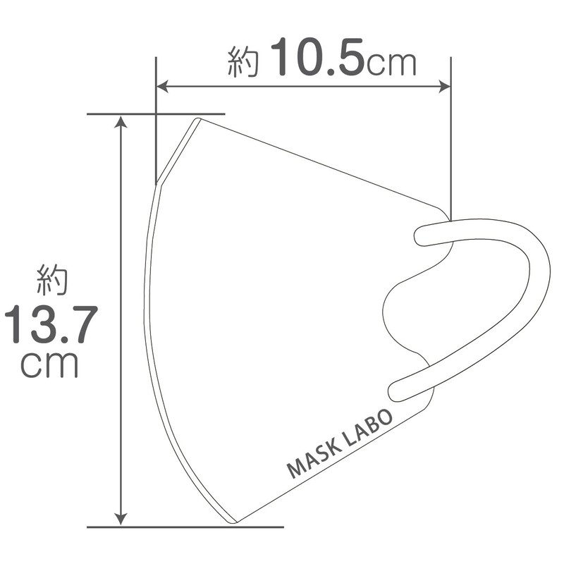 [MASK LABO] 富士 レイヤースタイルマスク３０枚入 ３Dマスク 立体マスク ふつうサイズ (ミルキーベージュ, 1)