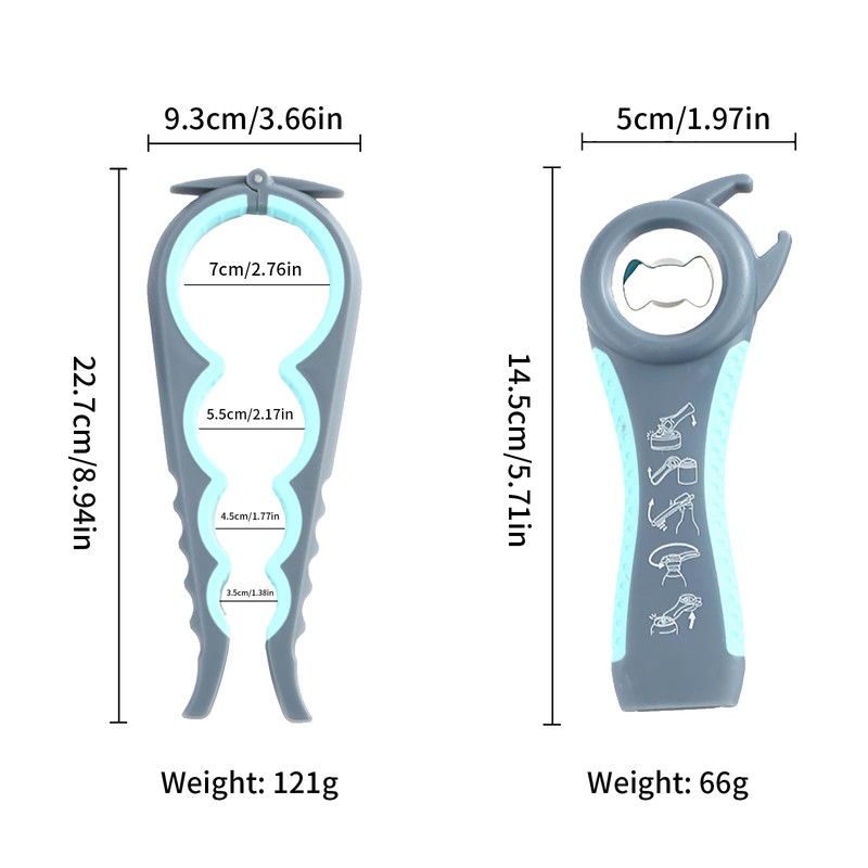 TAORANJU Jar Opener for Weak Hands, 5 in 1 Multi