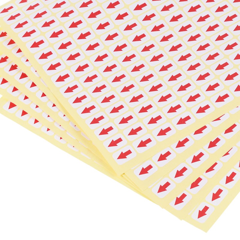 PATIKIL Small Arrow Stickers 0.5x0.4, Self Adhesive Rectangle Product Inspection