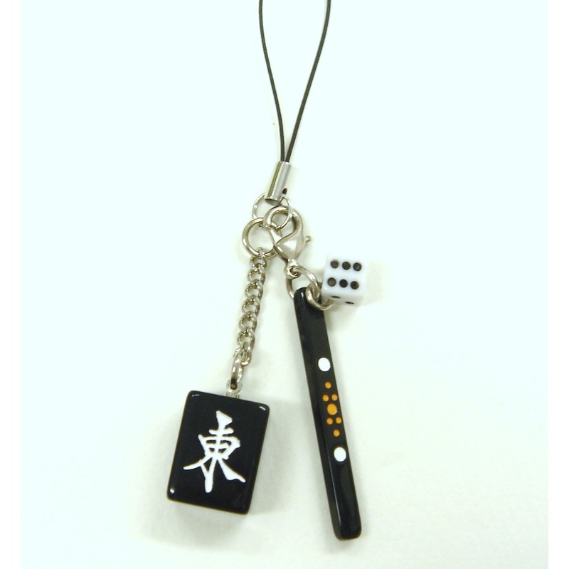Mini Black Mahjong 3-piece Set Strap [East]