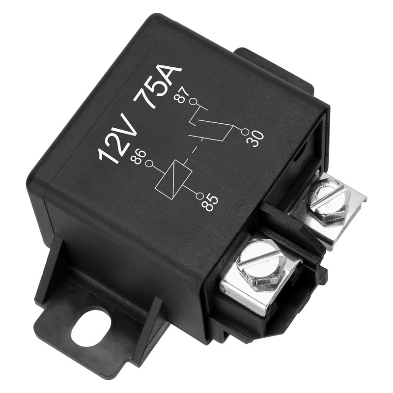 Weasch 2Pack 0332002168 Normal Open Power Relay, 12V 75A, Applies