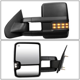 DNA Motoring TWM-015-T888-BK-SM Pair Powered Tow Mirrors Assembly (03-06 Chevy/GMC Silverado/Sierra Tahoe/Yukon),Black Housing/Smoke Lens