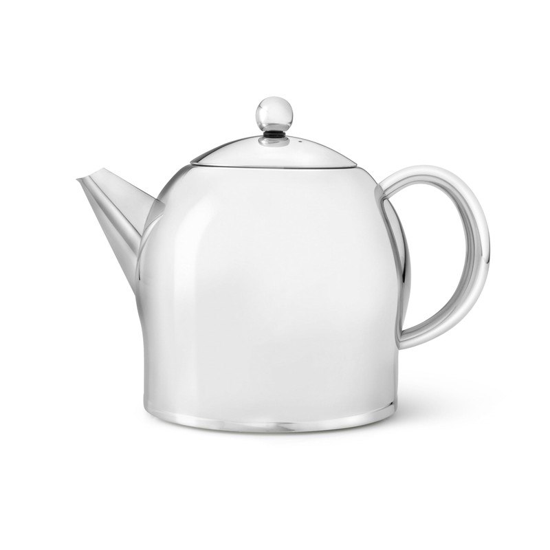 bredemeijer Santhee Double Walled Teapot, 1.4-Liter Stainless Steel Glossy Finish