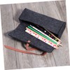 Gadpiparty 3Pcs Dark Grey Felt Makeup Bag Versatile Zipper Cosmetic