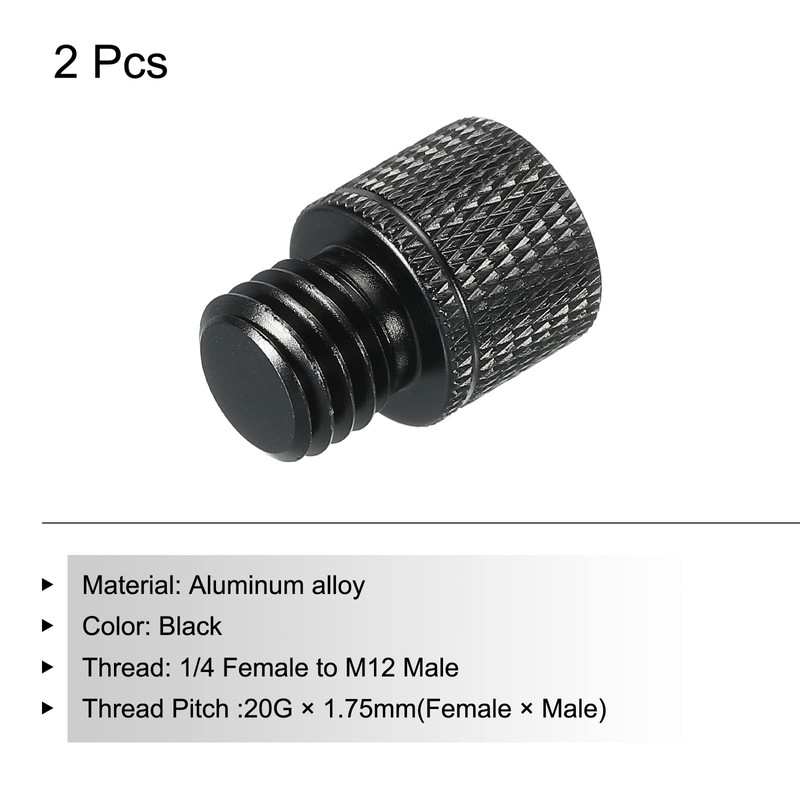 sourcing map 2 Pack Microphone Stand Adapter 1/4 Female x