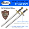 29.5 Blue Free Mason Double Sword and Plaque Display Set