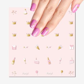 Olive & June Nail Art Stickers | Easy-to-Use Nail Designs | Nail Art Made Easy | Hand-Screened, No-Fade Ink | Accent, Mix & Match, or Cover Chipped Polish | Celebration
