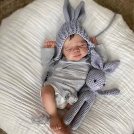Anano Realistic Baby Doll Newborn Boy 18 Inch Reborn Baby Dolls That Look Real Life Babies Lifelike Babies Doll Silicone Reborn Toddler Babys Dolls Sleeping