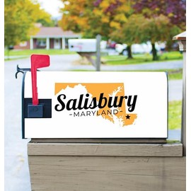 Salisbury Maryland State Shape Design Souvenir Magnetic Mailbox Cover