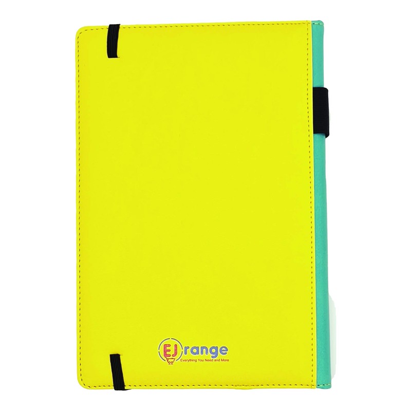 EJRange A5 Lined Notebook-Thick 100gsm Paper, Durable PU Leather Cover,
