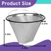 #4 Stainless Steel Coffee Filter Compatible with Technivorm Moccamaster KBGV,