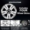 TULALUX Wheel Skins Compatible with Chevy Equinox 2010-2017; 17 inch