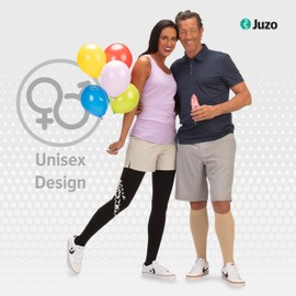 Juzo Assist Knee High Open Toe Compression Therapy, 30-40 mmHg – Stockings for Men & Women, Comfortable & Breathable, Therapeutic Relief & Support, Easy to Wear,Black,3