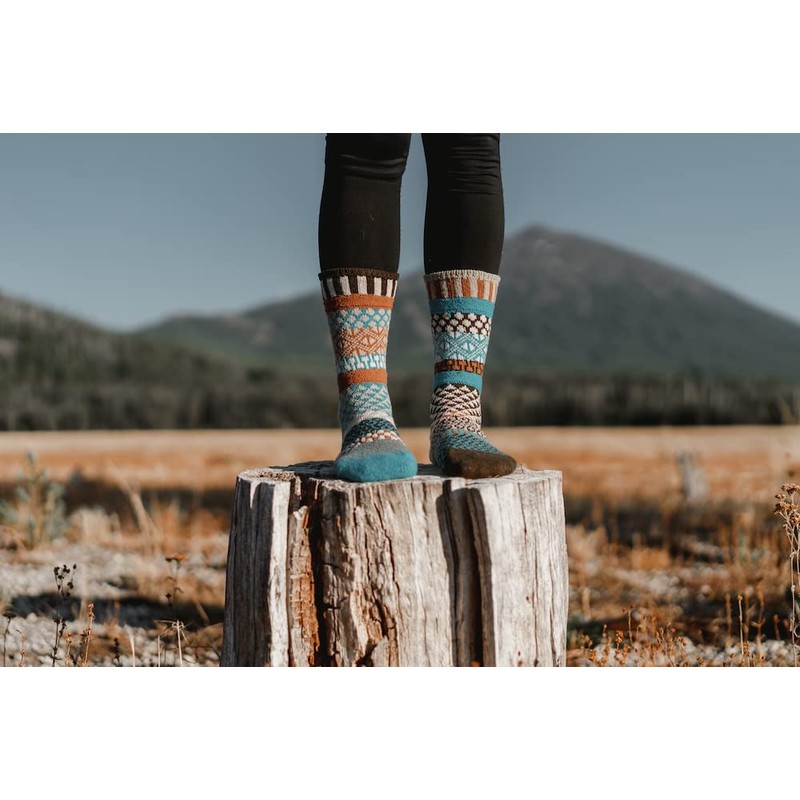Solmate Socks - Mismatched Wool Crew Socks, Made in USA,
