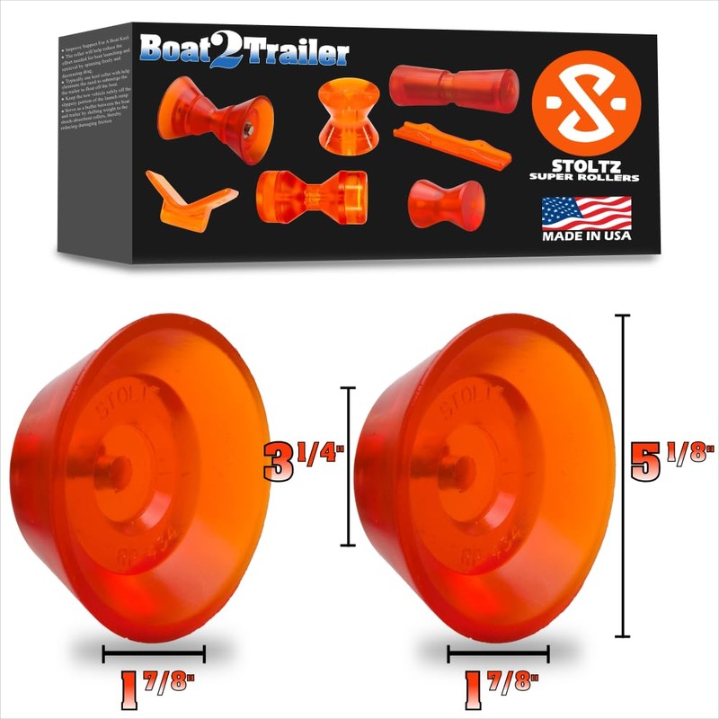2 7/8″ Boat Trailer Roller Deep V Kit with Large