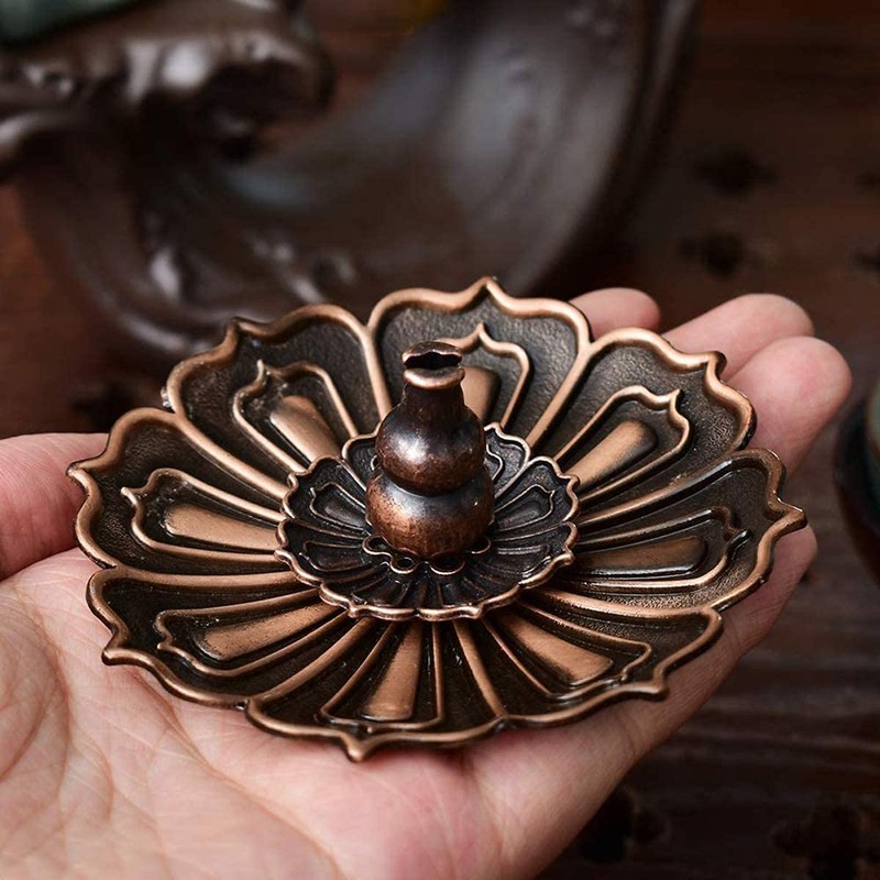 ANCLLO 3 in 1 Lotus Stick Incense Burner and Cone