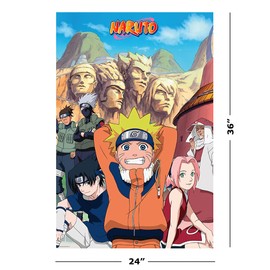 Naruto - Manga/Anime TV Show Poster (Group - Naruto & Friends) (Size: 24" x 36")