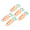 100Pcs Carrot Paper Clips Carrot Style Electroplated Metal Nonslip Rustproof