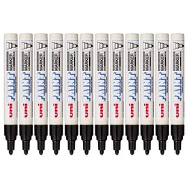Uniball PX20-N Paint Marker Oil Paint Marker Medium Bullet Tip Pigmentation Ink Black Pack of 12