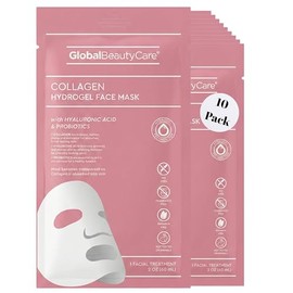 Global Beauty Care Mascarillas faciales, paquete de 10 (colágeno de hidrogel)
